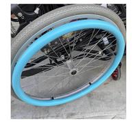 24inch/22inch Silicone Non-Slip Wheelchair Push Rim Covers, 1 Pair Wheelchair Hand Push Cover,0.18inch Thick Wear-Resistant Hand Push Cover(Light Blue,24in)