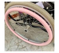 24inch/22inch Silicone Non-Slip Wheelchair Push Rim Covers,1 Pair Wheelchair Hand Push Cover,0.18inch Thick Wear-Resistant Wheelchair Pushrim Covers(Light,24in)