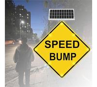 24Inch Flashing LED Pedestrian Crossing Sign Solar Powered Traffic Warning Sign with Engineering Grade Reflective Film(04)