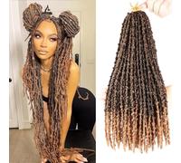 24inch Long Butterfly Locs Crochet Hair 8 Packs Pre Looped Distressed Butterfly Locs Crochet Braids Soft Messy Soft Locs Crochet Hair Faux Locs Crochet Hair Extensions