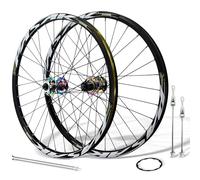 24inch Mountain Bike Wheels Disc Brake Quick Release Front And Rear Wheels Aluminum Alloy Double Wall Rims Youth Bike Wheelset For 7/8/9/10/11/12 Speed Cassette 32Holes(Colorful - Gray)