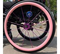 24inch Silicone Wheelchair Push Rim Covers Non-Slip Wear-Resistant Hand Push Cover for Tractionboost (Pink)