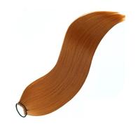 24Inch Synthetic Ponytail Extensions Black Natural Braided Pony Tail Hairpiece Long Straight Rubber Band Hair For Women For Women(Color14)