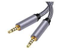 24K Gold 3.5mm To 3.5 Mm TRRS Jack Aux Cable For Car Earphone HIFI Stereo Audio Connector Wire Long 2m 3m 5m 10m(2m)
