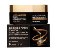 24K Gold and Peptide Perfect Ampoule Eye Patch by FarmStay for Women - 60 Pc Eye Patch