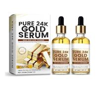 24K Gold Anti Aging Serum with Collagen, Hyaluronic Acid Serum, Brightening 24k Gold Serum For Face, Hydrating Face Essence for Women, Firming, Visibly Reduce Wrinkles, Dark Spot, 2PCS