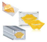 24k Gold Collagen Lip Mask, anti wrinkle patches Luxury Moisturizing Lip Patch for Soft, Smooth & Youthful Lips, pack of 15 masks.
