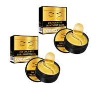 24K Gold Eye Masks 60 Pcs, Collagen & Hyaluronic Acid Eye Patches for Dark Circles & Puffy Eyes, Under Eye Gel Pad to Smooth Wrinkles, Hydrating Eye Care for Women & Men (2)