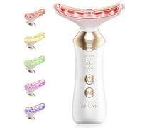 24K Gold Face Massager Facial Lifting,ANLAN Led Facial Sculptor with 5 Light Therapy Gua Sha Tool Anti Aging 4 Modes 42±3°C for Neck Lift Jaw Trainer Cheek Firming Anti Wrinkle Double Chin Reducer