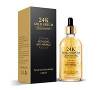 24K Gold Face Serum Anti Aging Collagen Booster with Hyaluronic Acid for Dark Spots and Radiance