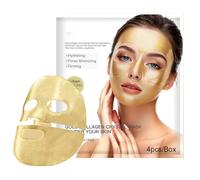 24k Gold Firming Peel Off Face Mask Anti Aging, 24k Gold Bio Collagen Face Mask Overnight, Hydrating Bio Collagen Mask Overnight, Deep Hydrates Toning & Firming Facial Sheet Mask (1PCS)