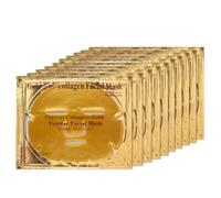 24k Gold Gel Facial Mask,SkinCare Facial Patch Collagen Face Mask for Moisturizing, Puffiness, Anti Wrinkle and Hydrateing Your Beautiful Face (Pack of 10)
