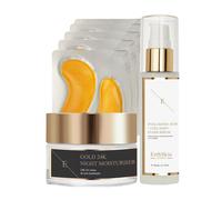 24K Gold Night Set: Moisturizer + Eye Patches & HA Serum Erth Skin London White 3pc
