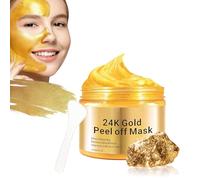 24K Gold Peel Off Face Mask,Anti-Wrinkle,Hydrating & Firming Facial Treatment,Deep Cleansing Pore Mask with Collagen & Hyaluronic Acid,Blackhead Remover for Women & Men,120ml