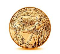 24K Gold Plated 2015 200th Anniversary Battle of Waterloo £5 Pound BU Coin encapsulated in a Pouch Wallet