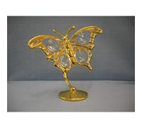 24K Gold Plated Butterfly On Stand With Swarovski Crystals