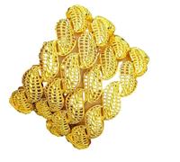 24K Gold Plated Fashion Cuff Bracelets for Unisex Wear A Cute Style Bangle for A Charming and Playful Jewelry Addition