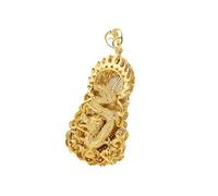 24k Gold Plated Filled Dragon Men's Necklace, Vietnamese Sand Gold Pendant Imitation Gold 24k Jewelry Zodiac Dragon Necklace