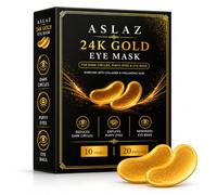 24K Gold Under Eye Mask with Collagen & Hyaluronic Acid Eye Patches for Puffy Eyes, Dark Circles & Eye Bags Anti-Aging Self Care Gel Eye Pads, Wrinkle Patches Skincare (10 Pairs 20 Patches)