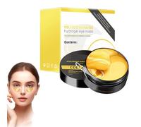 24K Gold Under Eye Treatment Mask, 60Pcs Under Eye Gel Patches for Dark Circles, Crystal Collagen Under Eye Mask, Reduce Puffy Eyes, Anti-Wrinkle, Hydrating, Soothing