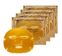 24K Golden Collagen Face Mask, Bio-Collagen Crystal Facial Mask for Anti-Aging & Hydration, Gold Powder Gel Sheet Masks Skincare, Moisturizing & Brightening, Anti Wrinkle & Tighten Skin
