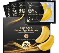 24K Under Eye Patches - 20 Pairs - Hydrating Mask for Dark Circles