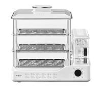 24L Capacity Food Steamer - 3 Tier Electric Steamer With Display Touch Screen, 12 Hours Appointment - Compact Design, 1.5L Independent Water Tank, Easy To Store