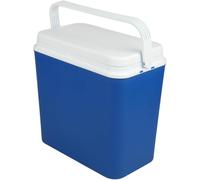 24L Cool Box, Lightweight Portable Ice Cooler with Handle & Lid, Insulated Cooler Box for Camping, Picnic, Beach & Travel, Keeps Food & Drinks Hot or Cold (Blue/White)