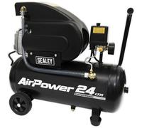 24L Direct Drive Air Compressor - 2hp Heavy Duty Induction Motor - Twin Gauge