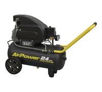 24L Direct Drive Air Compressor - 2hp Heavy Duty Induction Motor - 110V Supply