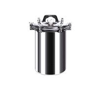 24L Portable Pressure Steam Autoclave Sterilizer Machine Stainless Steel Portable Vertical Dry Burn Prevention Three-valve Lab Autoclave Equipment