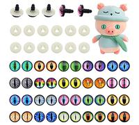 24mm 20 Pairs Safety Eye Dragon Eyes for Stuffed Animal Repair Making with Washer Slit Pupil Cat Snake Eyes Amigurumi Crochet Project Craft Supplies