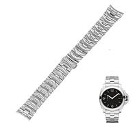 24mm 316L Stainless Steel Heavy Duty Watch Band Replacement for Panerai Luminor 44mm Silver Case