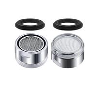 24mm Brass Faucet Aerator with Male Thread and Gasket - Durable Kitchen Sink Filter Nozzle (Pack of 2)