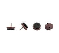 24mm Diameter Felt Pads Floor Protectors Hard Wearing Nail-in Furniture Glides Chair Table Leg Feet Anti-Scratch Sliders (Brown, Pack of 4) Made in Germany