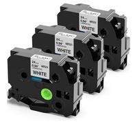 24mm Label Tape Replacement for Brother TZe-251 TZe251 Laminated Black on White P Touch TZe TZ Tape, Compatible with Brother PT-H500 PT-D600 PT-D600VP PT-P700 PT-P710BT PT-2430 Label Printer, 3-Pack