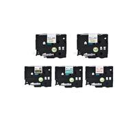 24mm Laminated Label Tape Label Ribbon,Compatible for Brother P-Touch Printers TZE-251 TZE651 751 151 252(5PCS Mixed B)