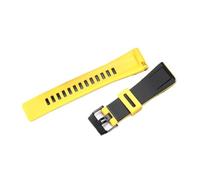 24mm Men's Rubber Sport Waterproof Fit for Casio GA2000/GA-2000-1A2(Black Yellow)
