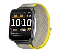 24mm Nylon Band Compatible with Garmin Venu X1/ Coros Nomad Watch Band, Trail Loop Works with 24mm Watch Lugs (Yellow Gray)