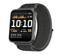 24mm Nylon Band Compatible with Garmin Venu X1/ Coros Nomad Watch Band, Trail Loop Works with 24mm Watch Lugs (Black Gray)