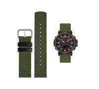 24mm Nylon watch strap fit for Casio fit for PRW-6600/PRG-600/650 PROTREK(Army Green Silver)