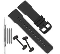 24mm Replacement Watch Band Compatible With Casio GA-2300 Men's Series Strap GA-2300-1AER GA-2300-4AER GA-2300-7AER Resin Rubber Bracelet (Black, Millimeters, 24)