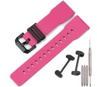 24mm Resin Band Compatible with Casio GA-2300-1AER Montre GA-2300-4AER GA-2300-7AER Rubber Replacement Bracelet Wristband (Rose red)