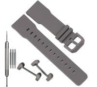 24mm Resin Replacement Strap Compatible with Casio GA-2300-1AER GA-2300-4AER GA-2300-7AER Women's Men's Wristband Rubber Bracelet (Grey, Millimetres, 24)