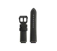 24mm Retro Leather Modified Watch band Fit for Casio G-shock Series DW-H5600MB(Black-black)