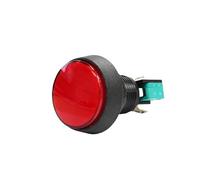 24mm Round Arcade Push Button Switch with Momentary Switch and 12v LED IDGTTLDF(Red)