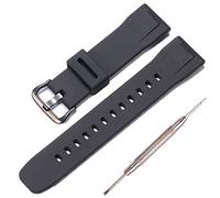 24mm Silicone Quick release Watch Band Compatible with Casio PRG-650Y PRG-600 PRW6600 Men's Rubber Strap Replacement For Pro Trek PRG-650Y wristband Bracelet (Black Black Buckle)
