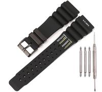 24mm Silicone Replacement Watch Band Compatible with Citizen Promaster Aqualand Duplex | Dive-Grade Waterproof Strap For JP2008-06E, JP1080-55L & 24mm Lug Width Models (Blackband Black buckle