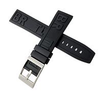 24mm Silicone Rubber Watch Strap for Smart Watches - Red Yellow Blue Silver