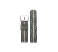 24mm Watch Band Fit for Casio PRW-6600 PRG-600YB PRG-650 GA2000 Men Canvas Sport Waterproof Watch Strap(Green rice-steel)